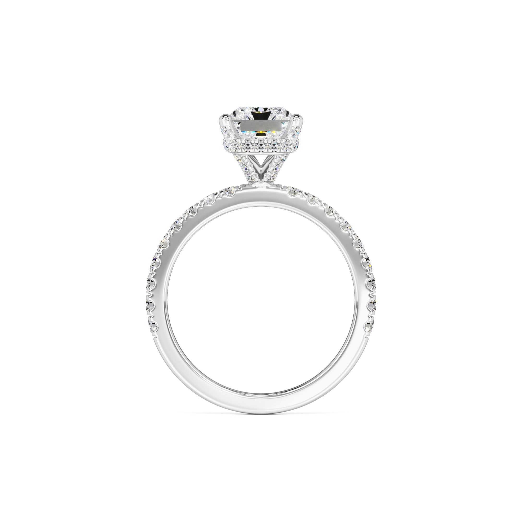 Madeline Moissanite & Lab Grown Diamond Ring | White Gold | 4