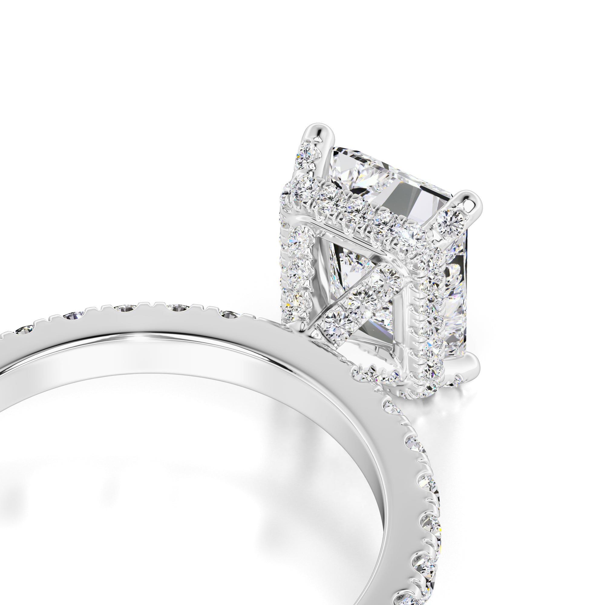Madeline Moissanite & Lab Grown Diamond Ring | White Gold | 2
