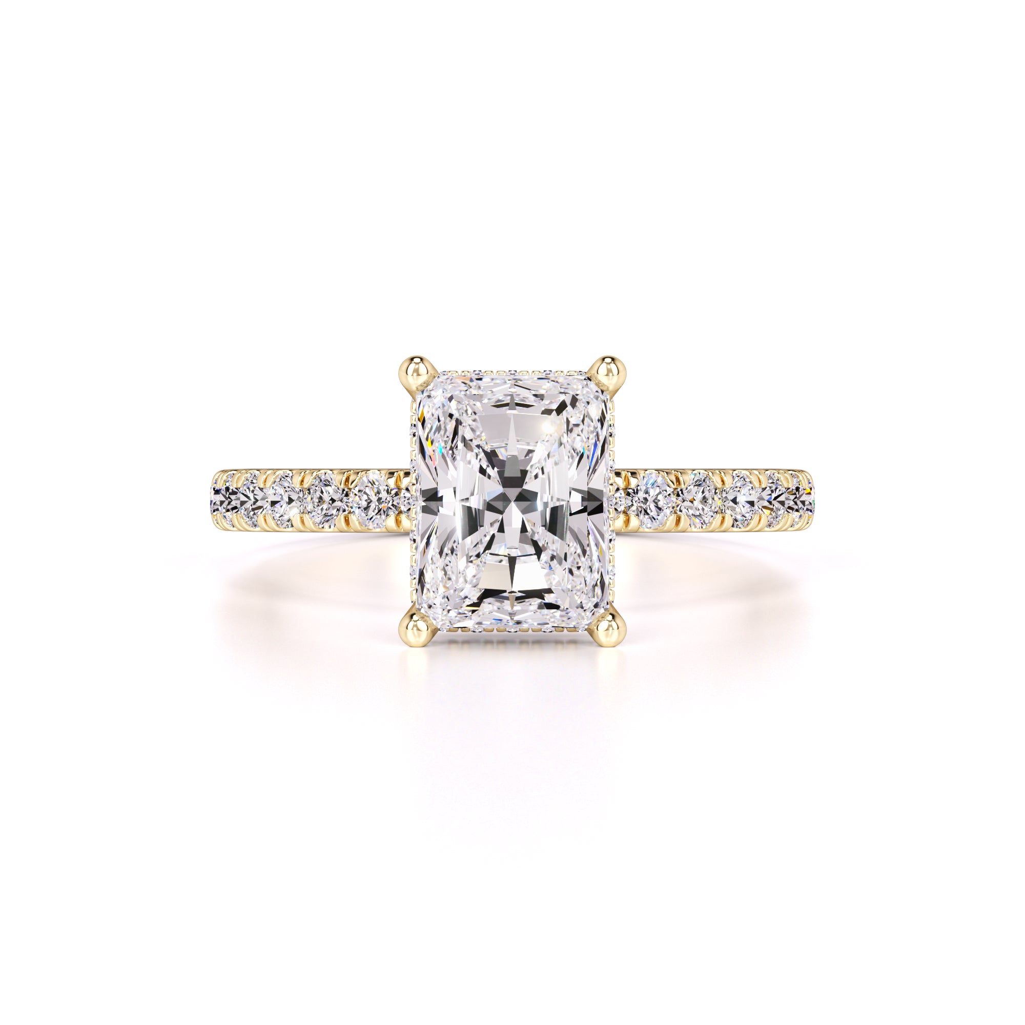 Madeline Moissanite & Lab Grown Diamond Ring | Yellow Gold | 1