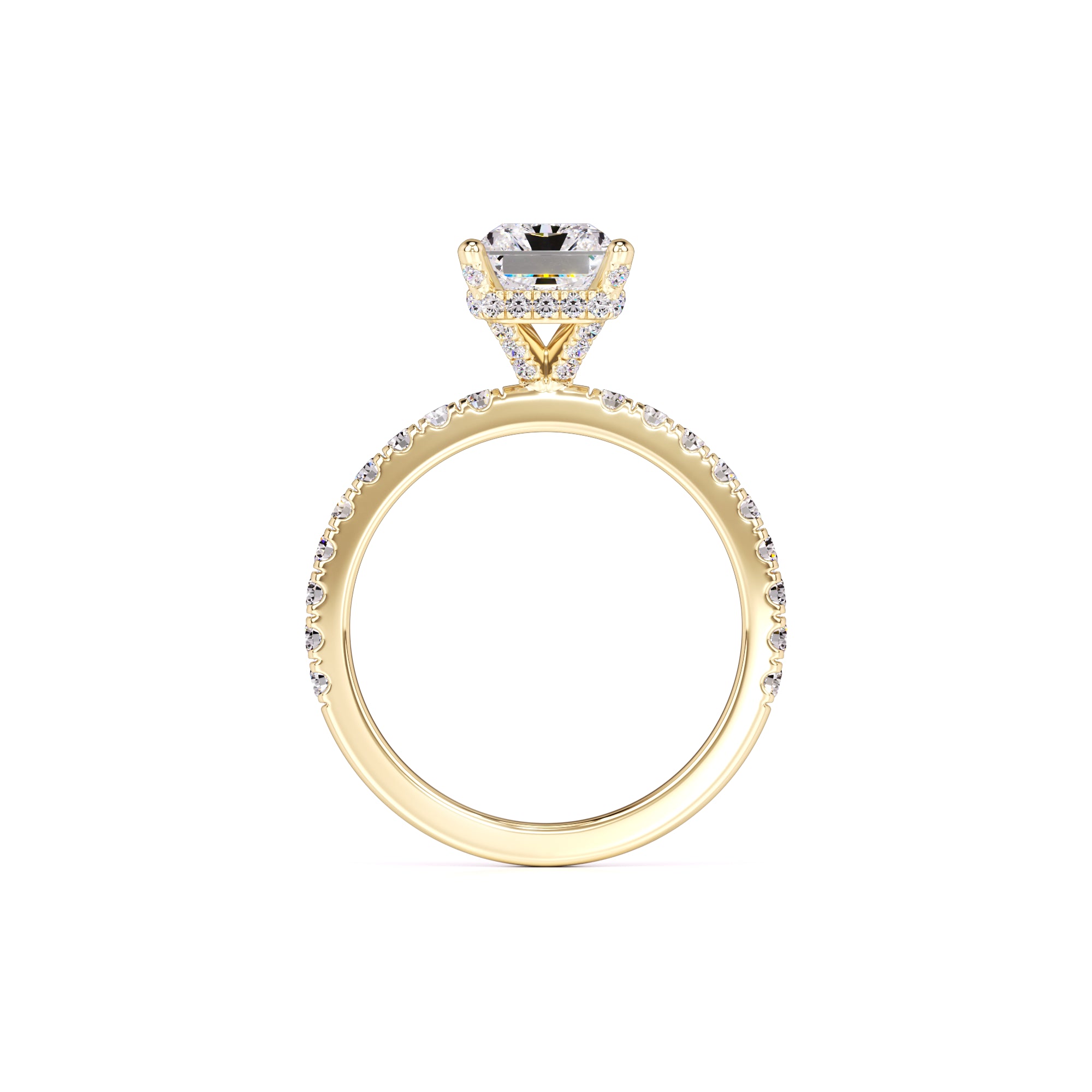 Madeline Moissanite & Lab Grown Diamond Ring | Yellow Gold | 4