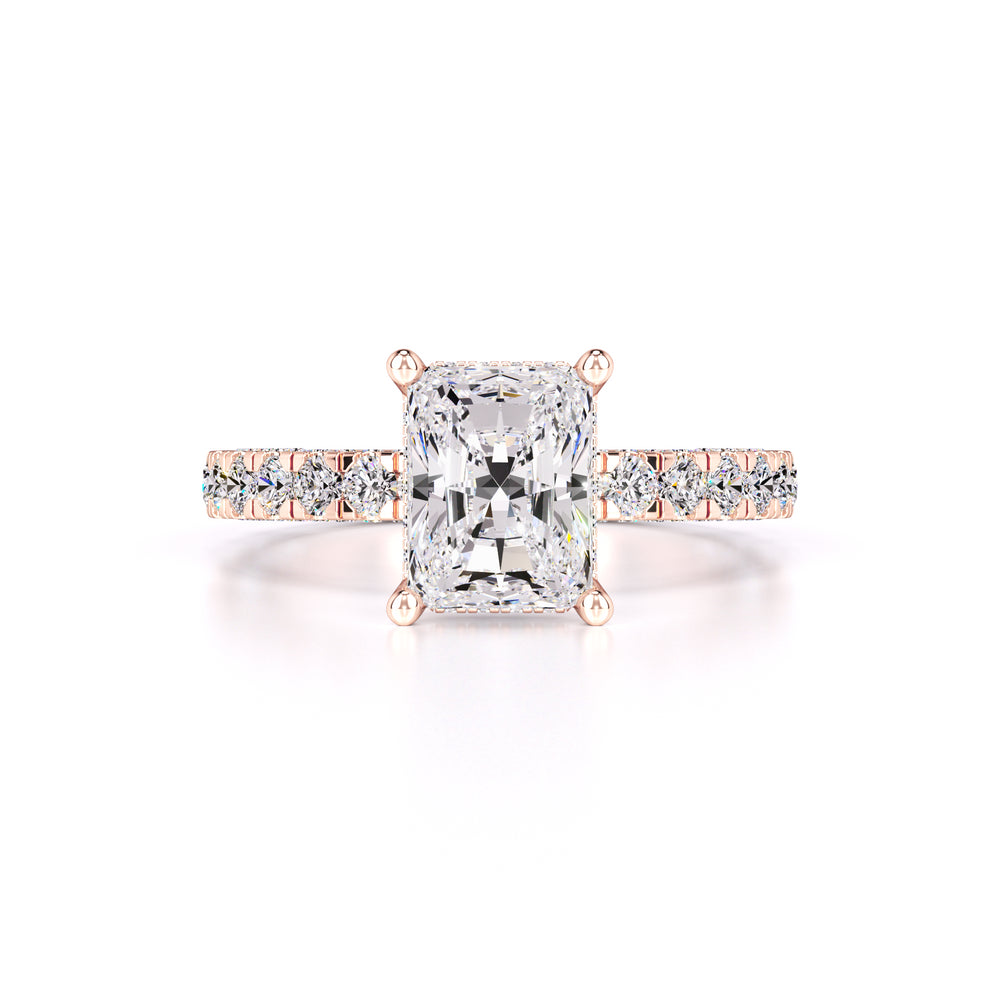 Sienna Moissanite & Lab Grown Diamond Ring | Rose Gold | 1