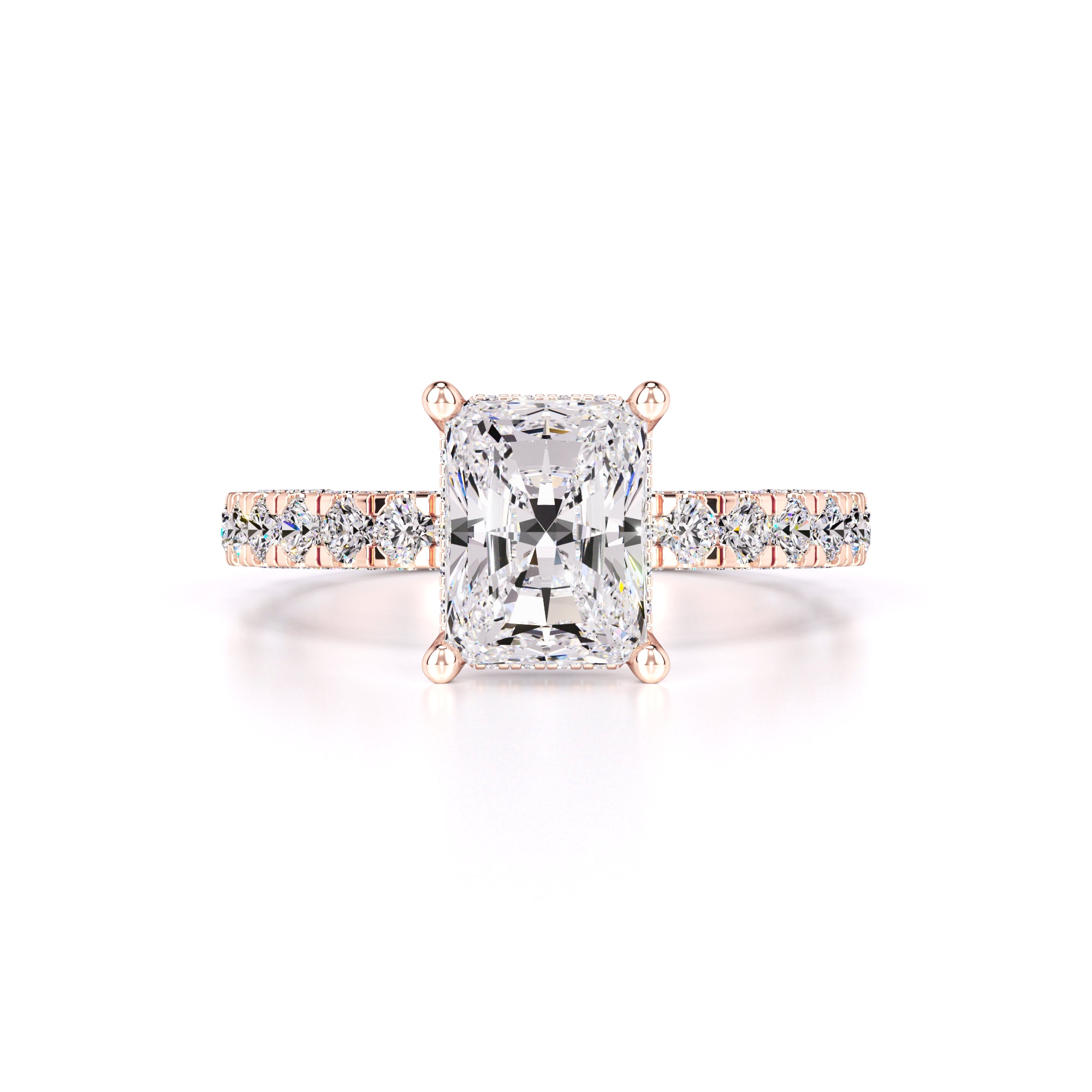 Sienna Moissanite & Lab Grown Diamond Ring | Rose Gold | 1