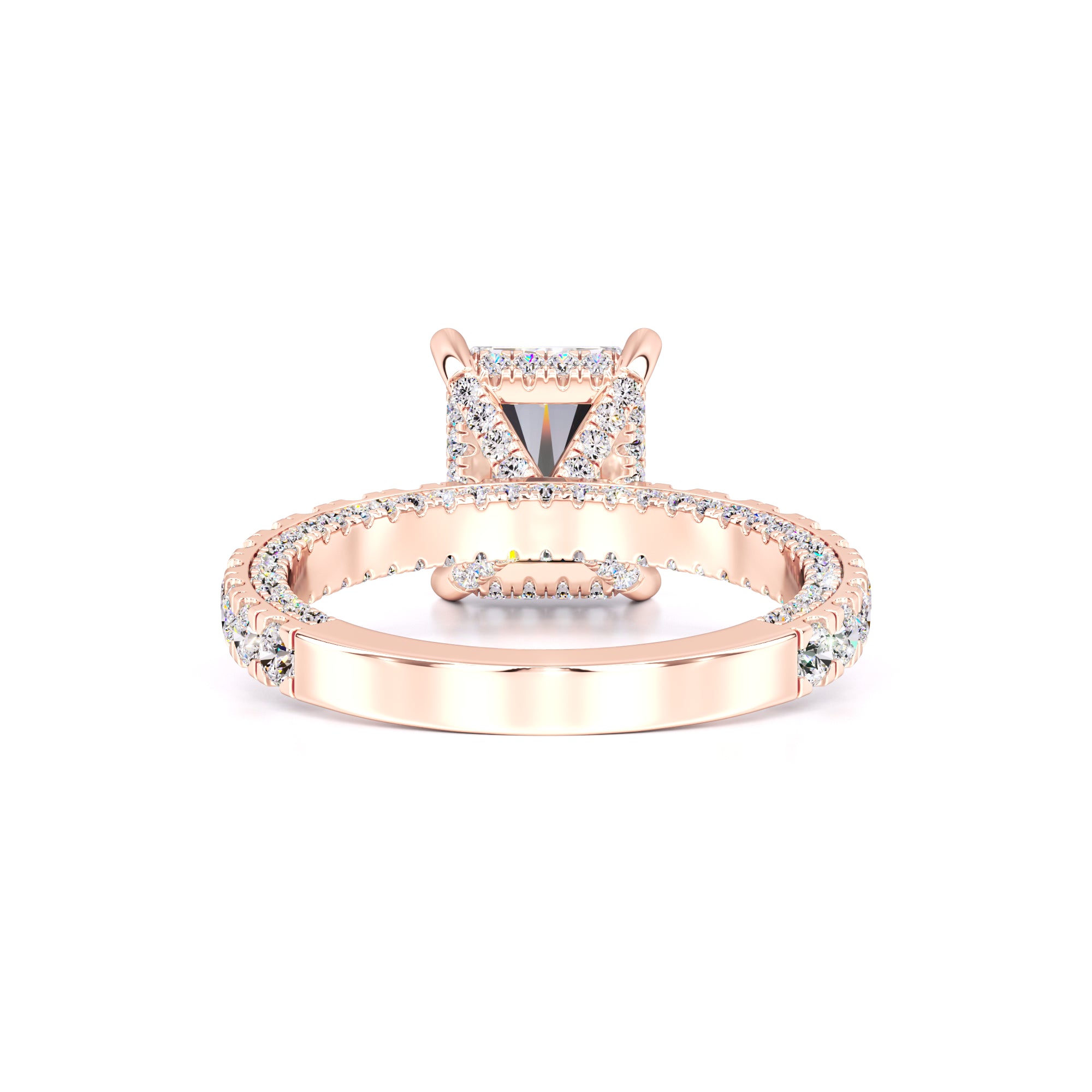 Sienna Moissanite & Lab Grown Diamond Ring | Rose Gold | 3