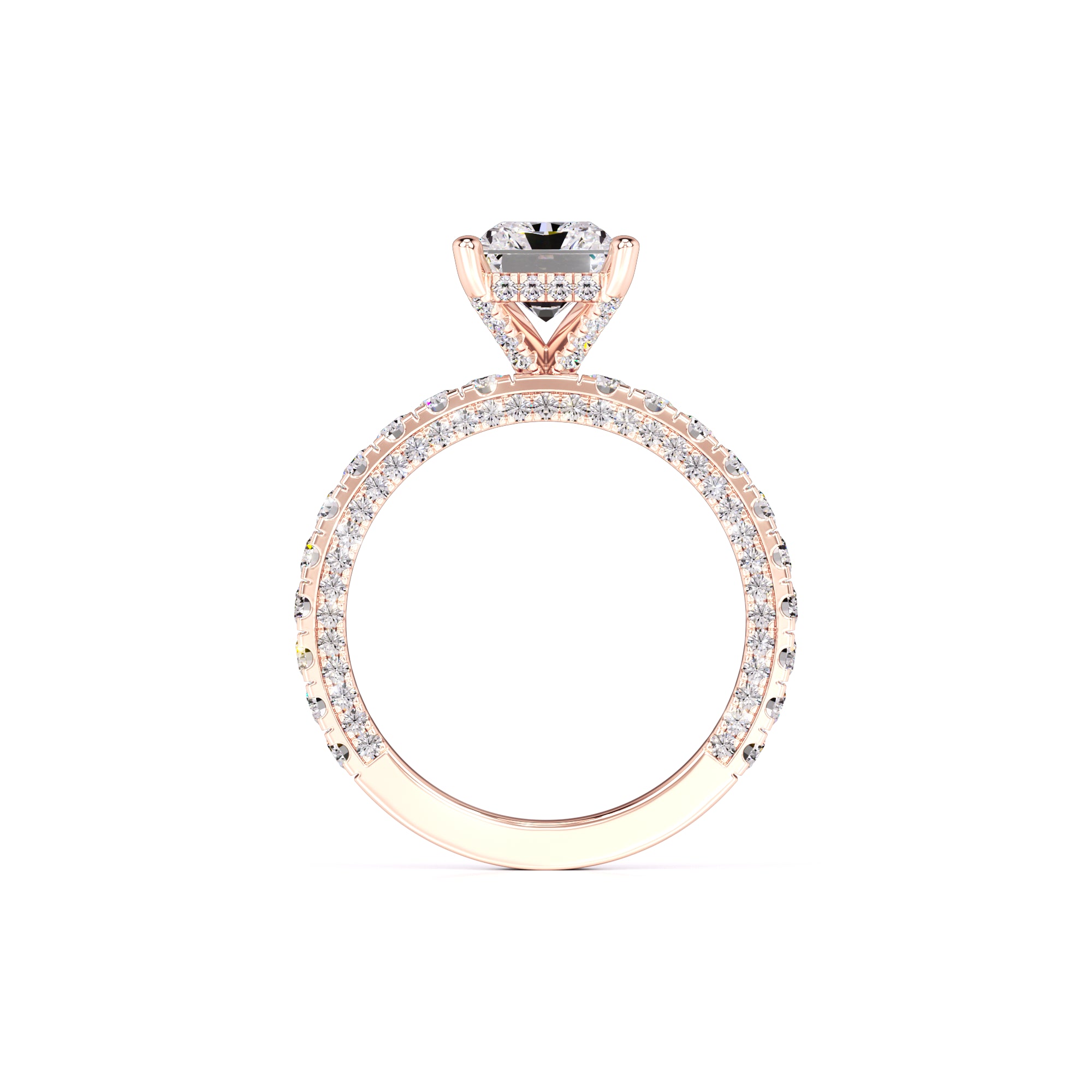 Sienna Moissanite & Lab Grown Diamond Ring | Rose Gold | 4