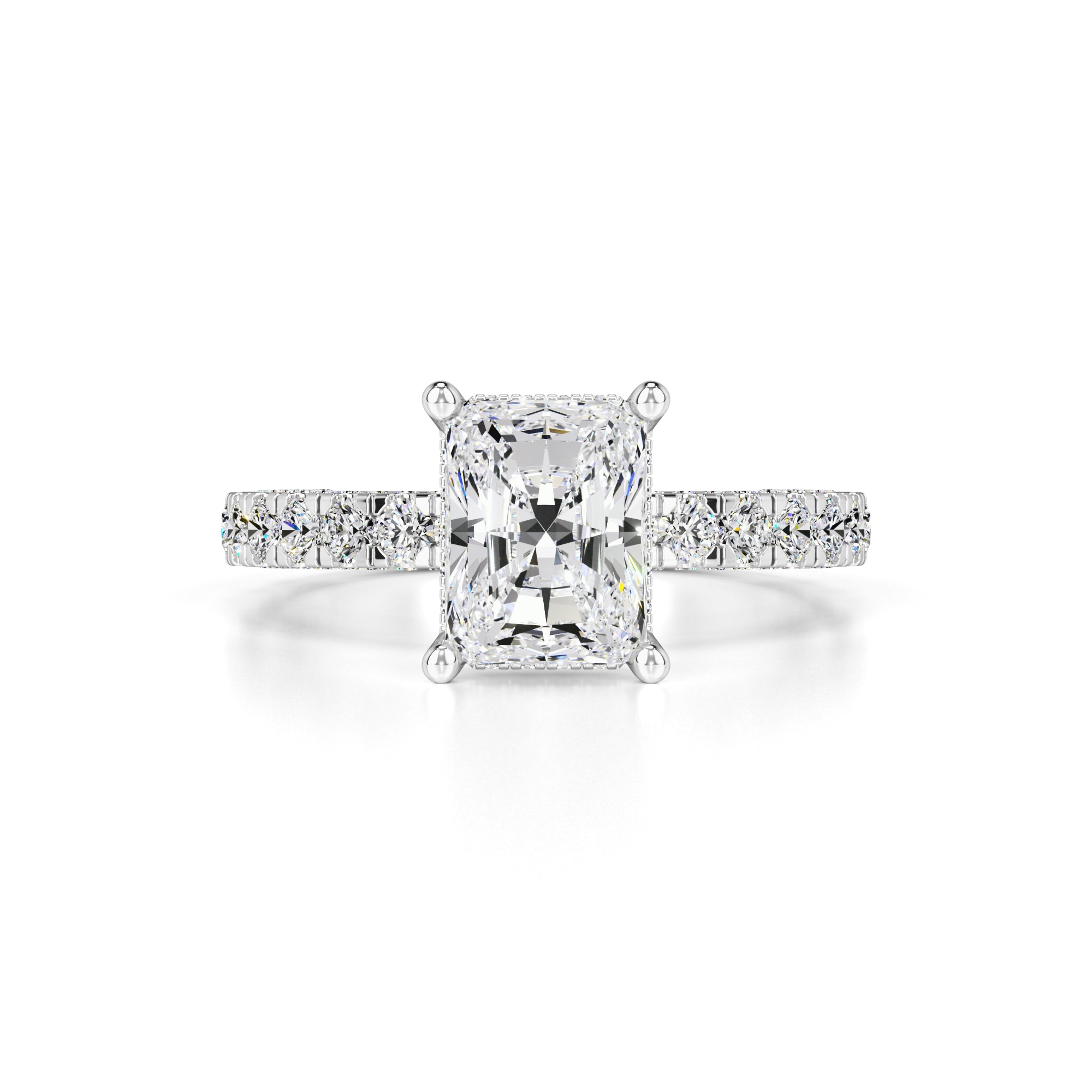 Sienna Moissanite & Lab Grown Diamond Ring | White Gold | 1