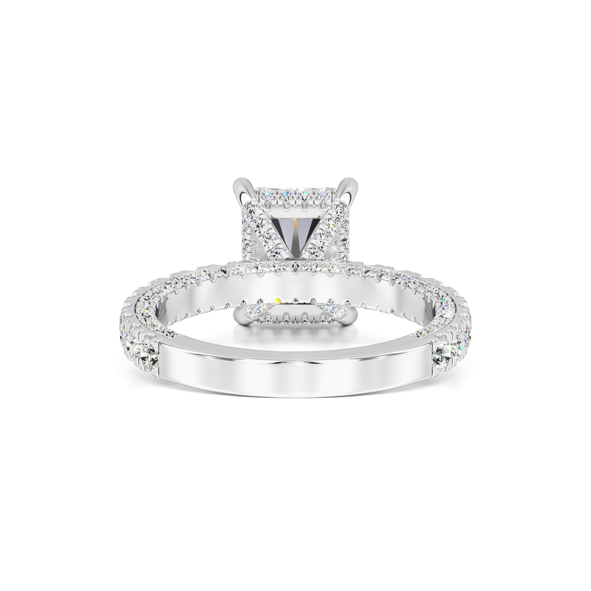 Sienna Moissanite & Lab Grown Diamond Ring | White Gold | 3