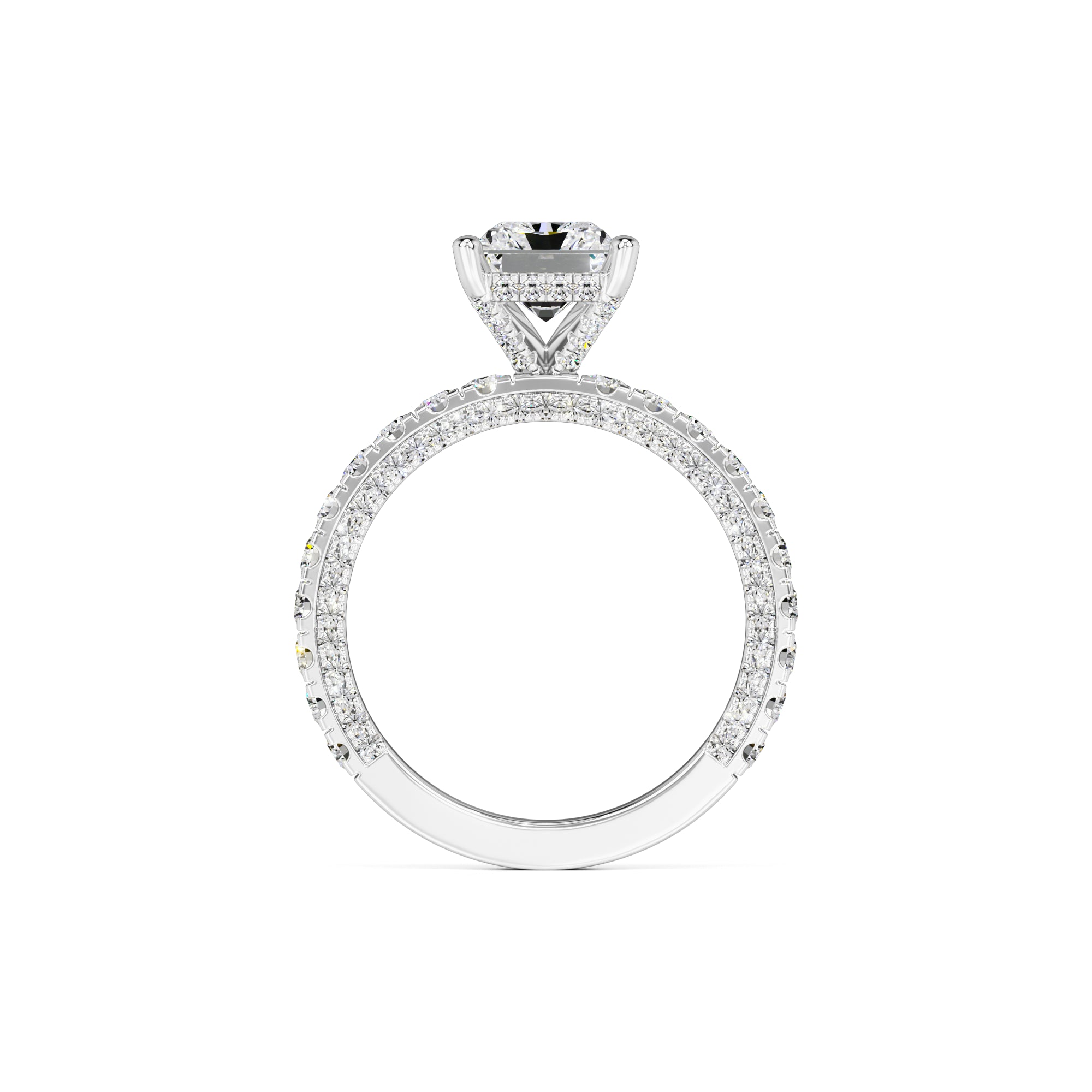 Sienna Moissanite & Lab Grown Diamond Ring | White Gold | 4