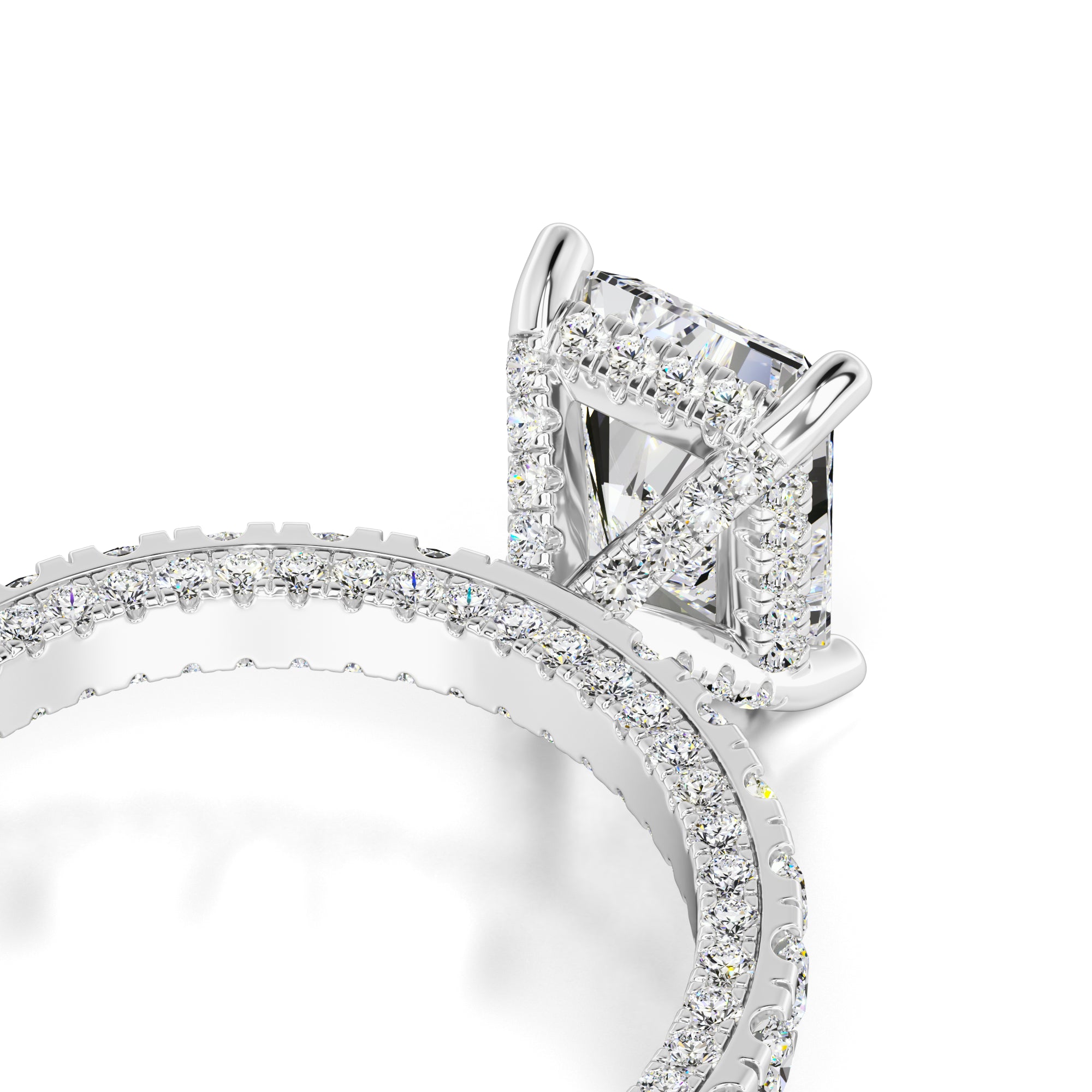 Sienna Moissanite & Lab Grown Diamond Ring | White Gold | 2