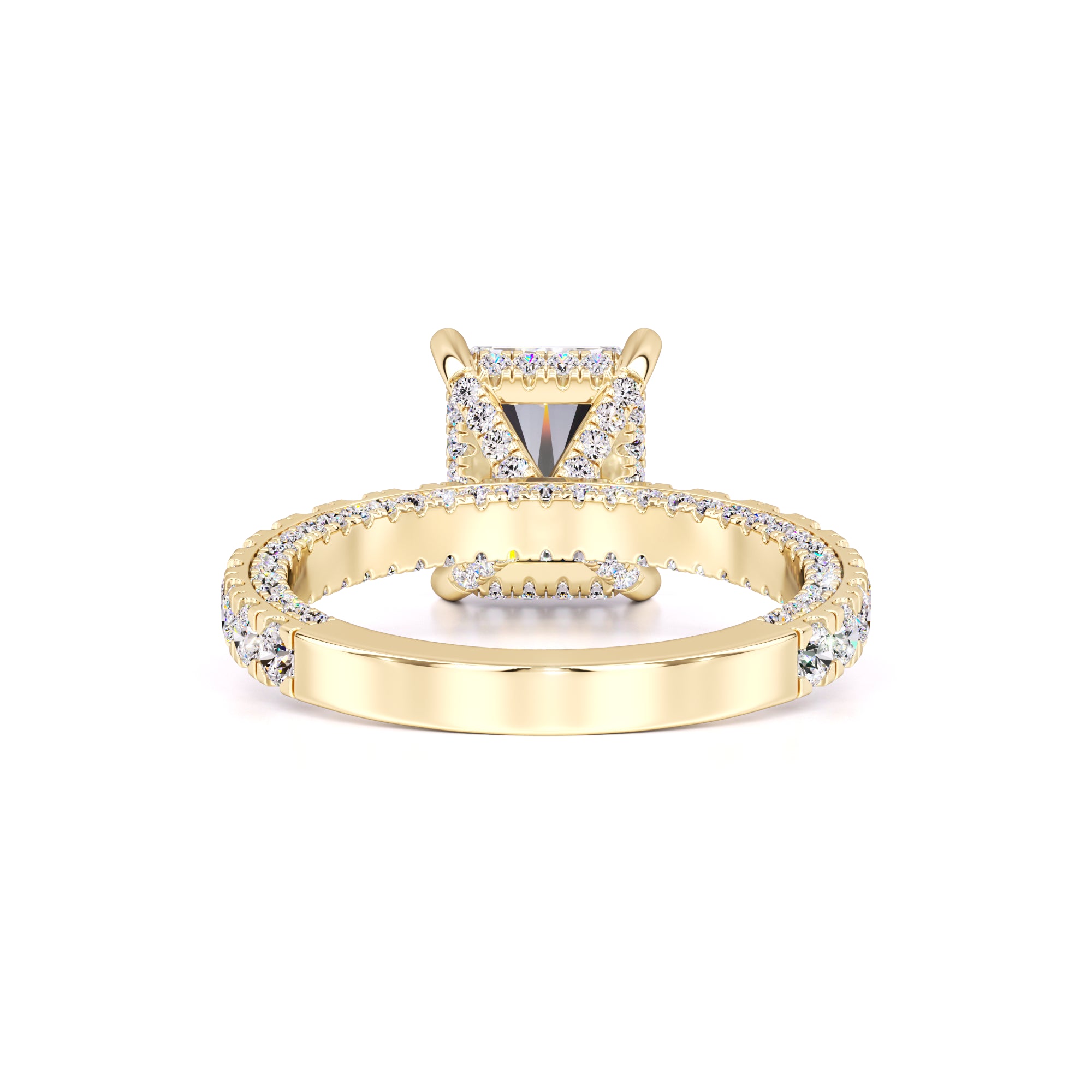 Sienna Moissanite & Lab Grown Diamond Ring | Yellow Gold | 3