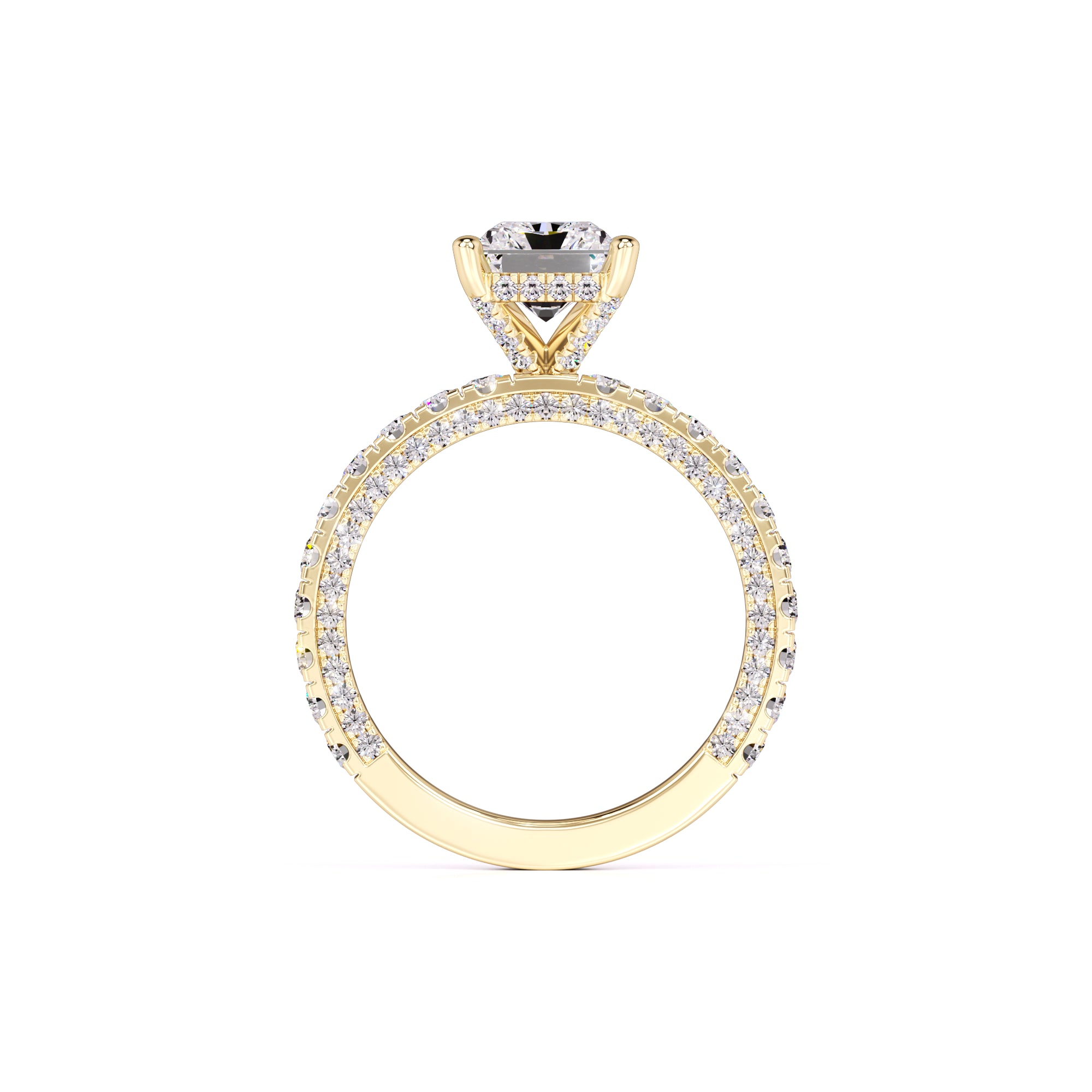 Sienna Moissanite & Lab Grown Diamond Ring | Yellow Gold | 4