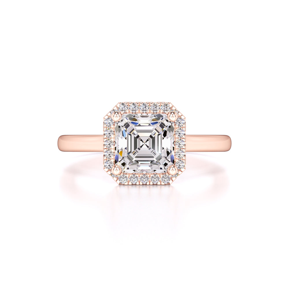 Lennon Moissanite & Lab Grown Diamond Ring | Rose Gold | 1