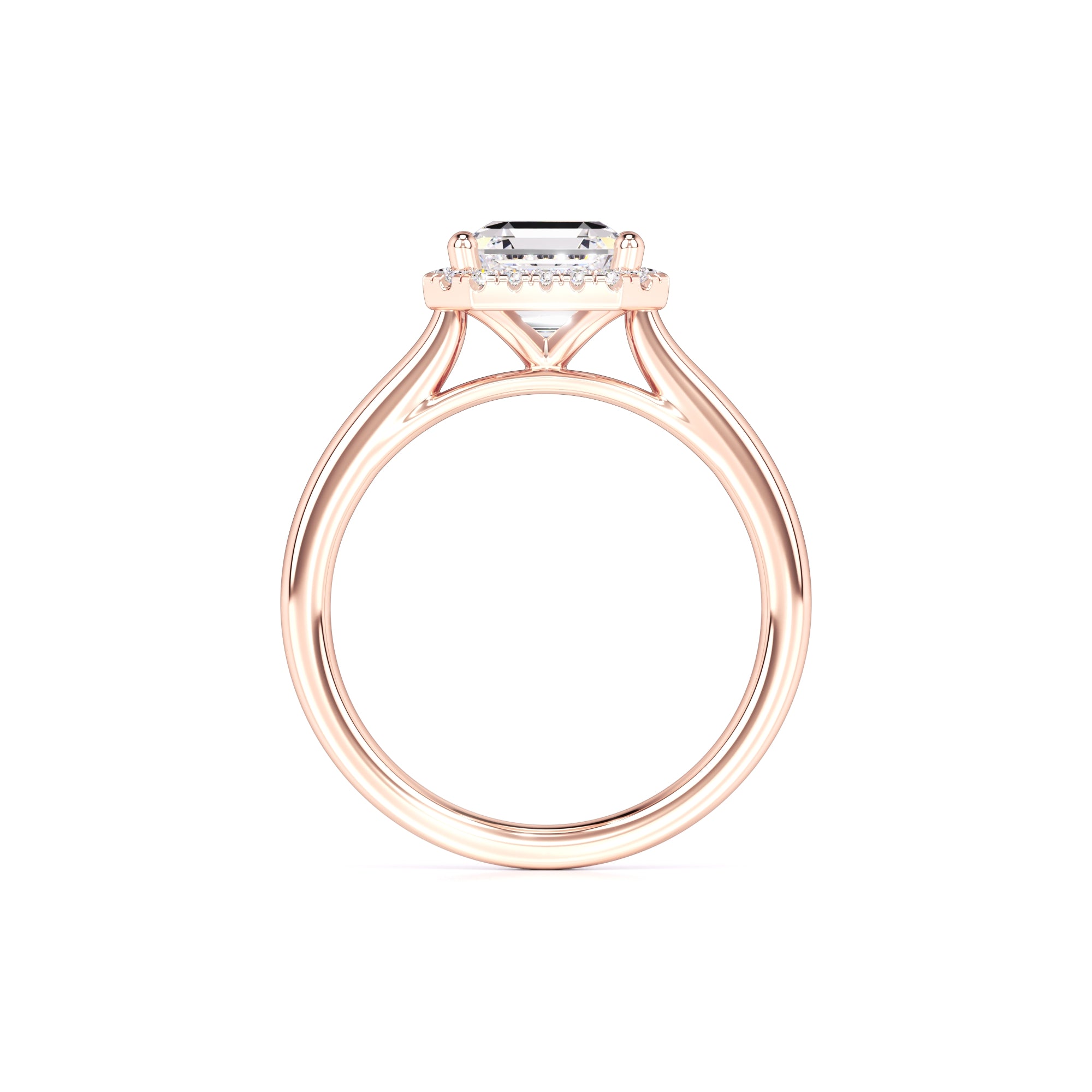 Lennon Moissanite & Lab Grown Diamond Ring | Rose Gold | 4