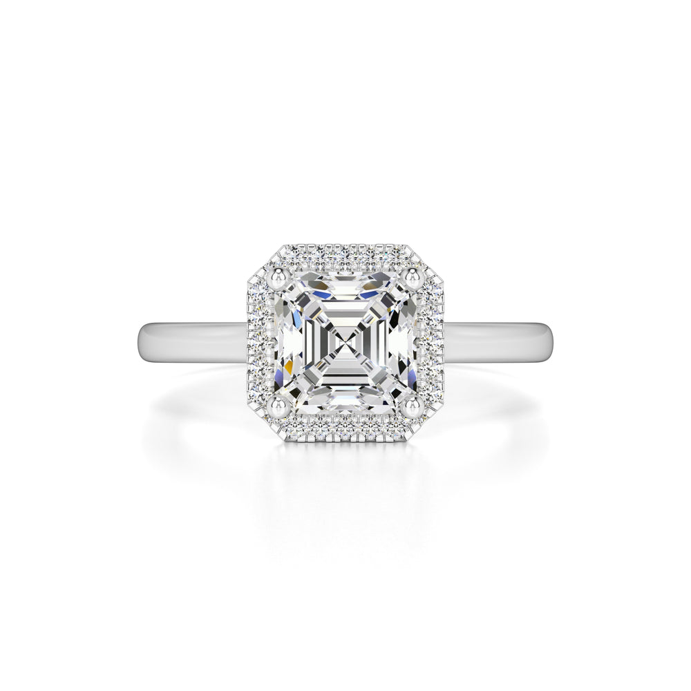 Lennon Moissanite & Lab Grown Diamond Ring | White Gold | 1