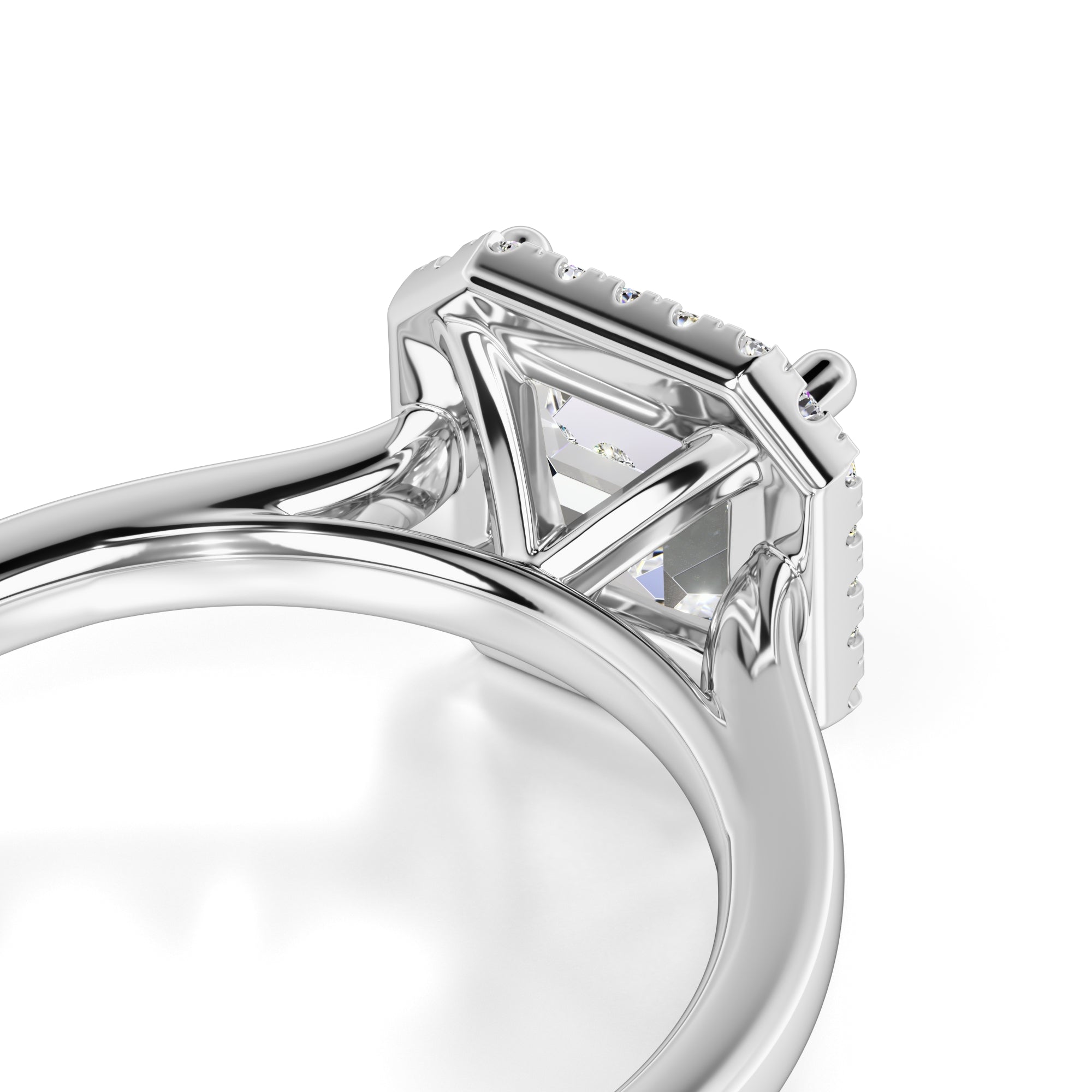 Lennon Moissanite & Lab Grown Diamond Ring | White Gold | 2