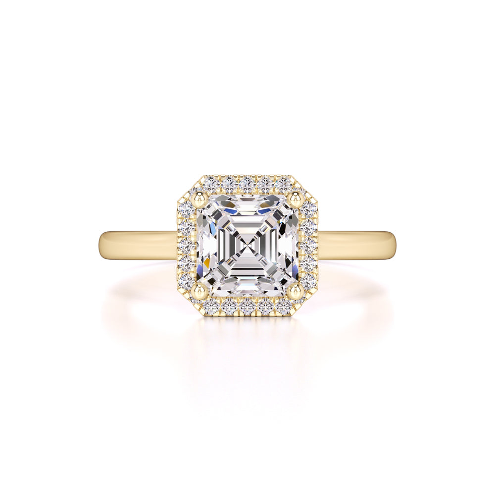 Lennon Moissanite & Lab Grown Diamond Ring | Yellow Gold | 1