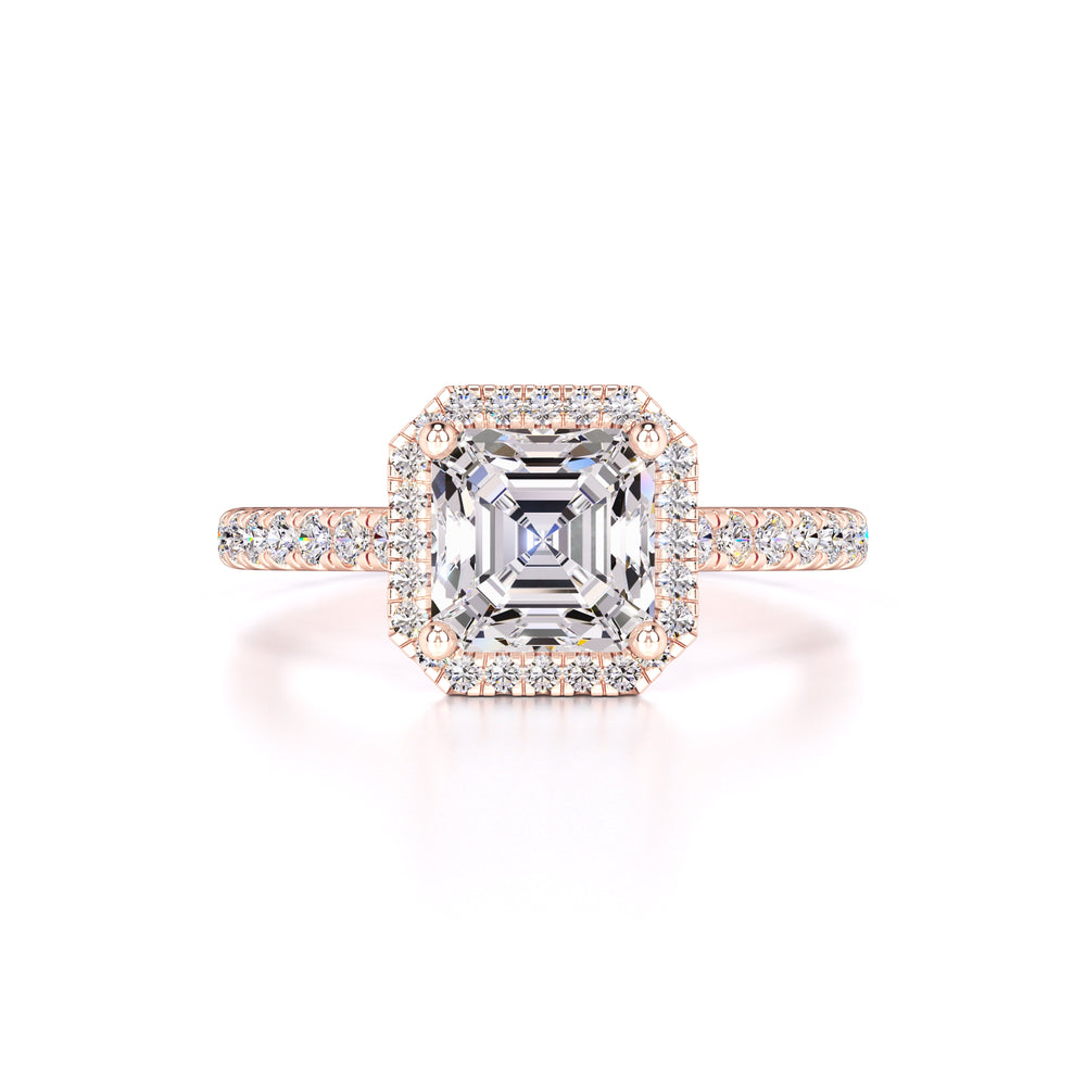 Jane Moissanite & Lab Grown Diamond Ring | Rose Gold | 1