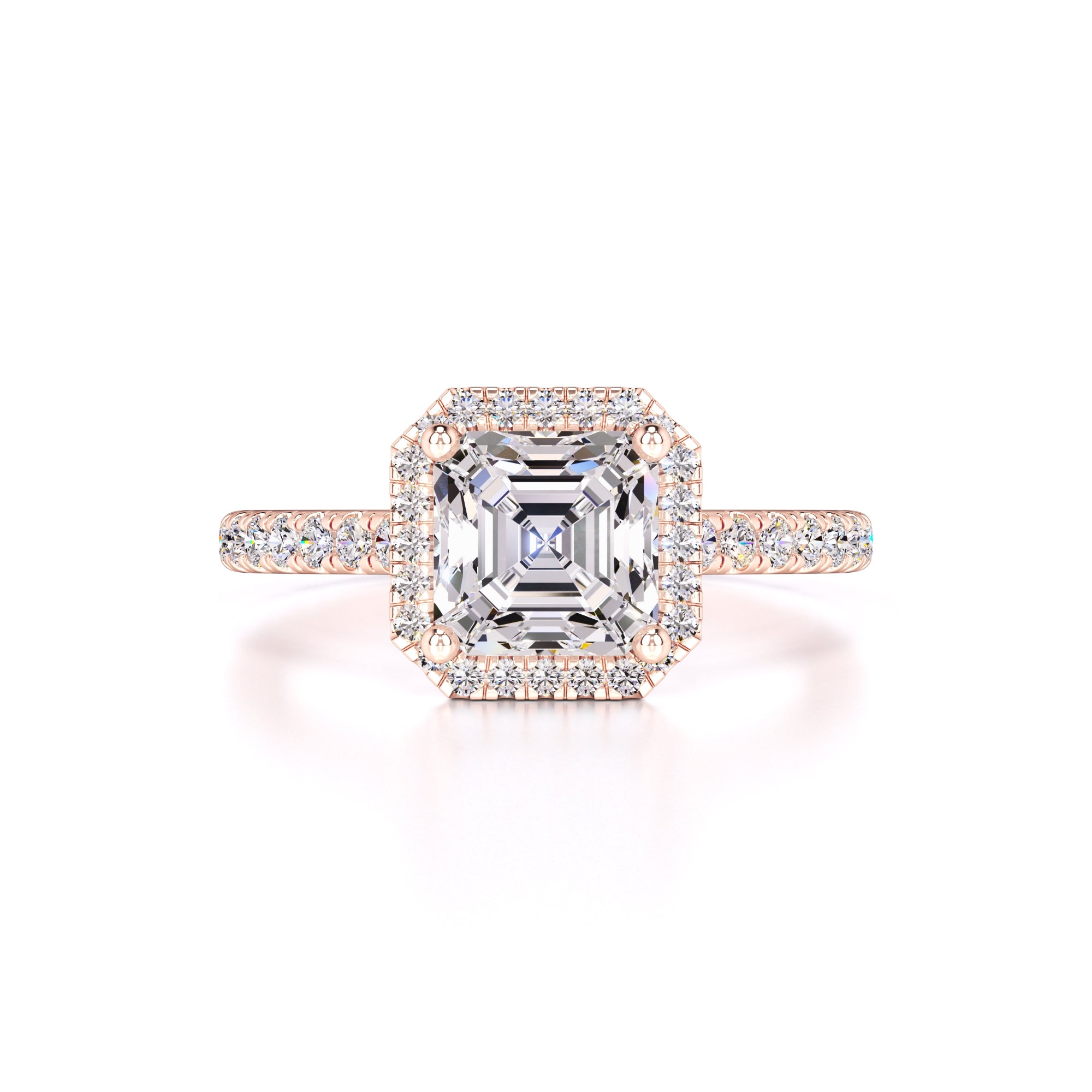 Jane Moissanite & Lab Grown Diamond Ring | Rose Gold | 1