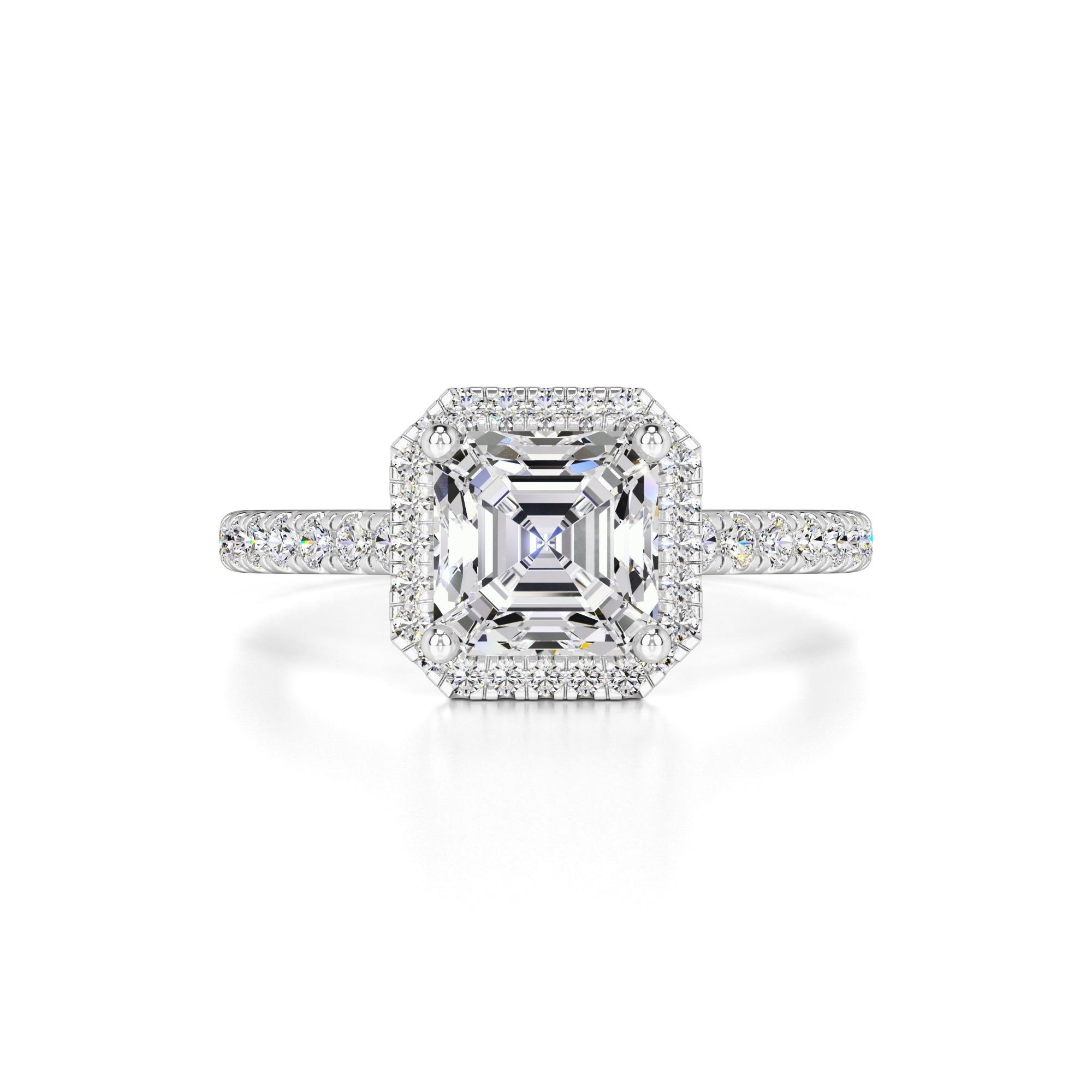 Jane Moissanite & Lab Grown Diamond Ring | White Gold | 1