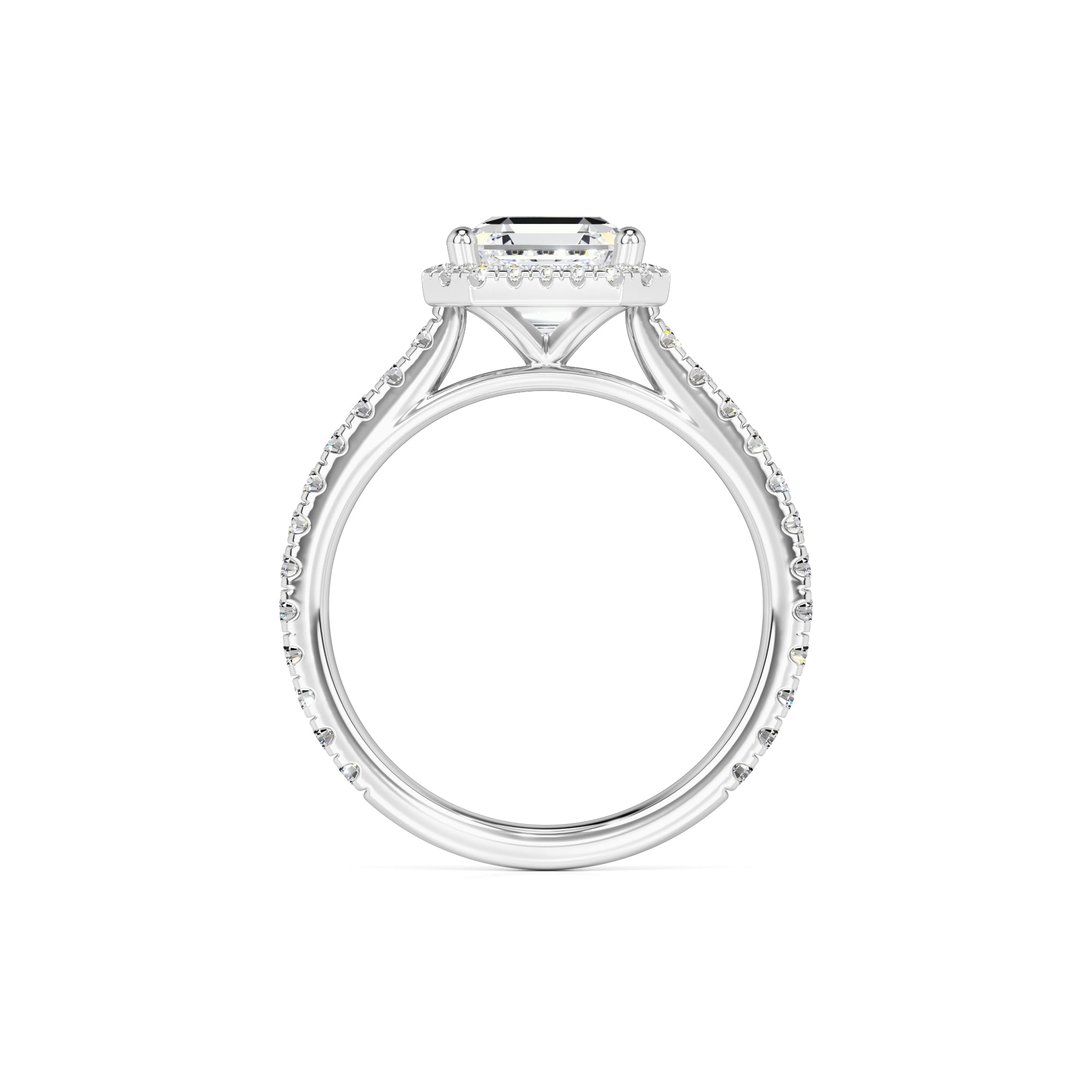 Jane Moissanite & Lab Grown Diamond Ring | White Gold | 4