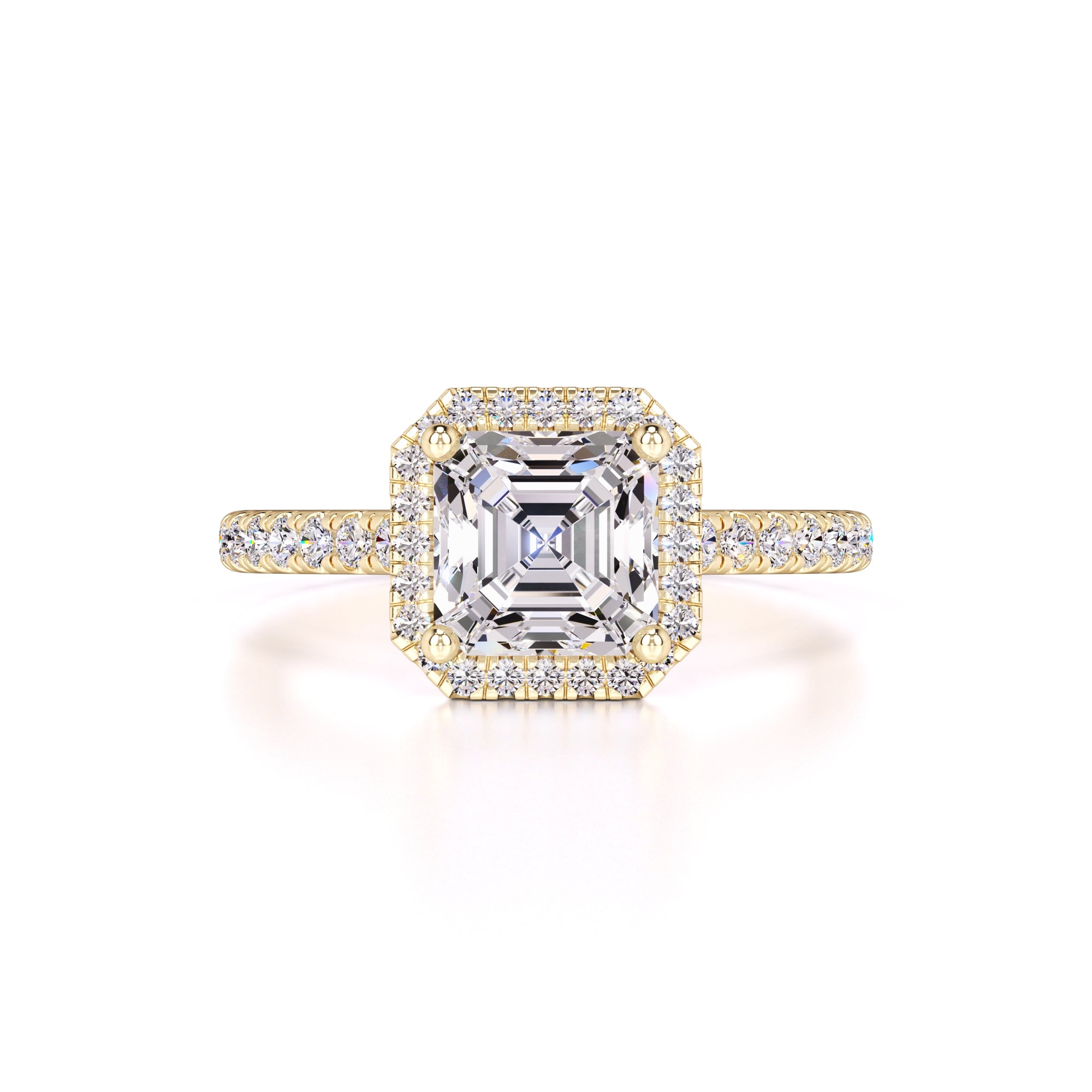 Jane Moissanite & Lab Grown Diamond Ring | Yellow Gold | 1