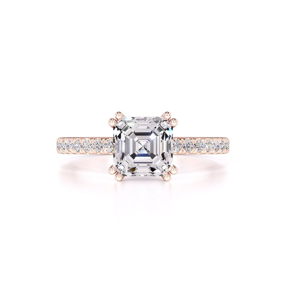 Marissa Moissanite & Lab Grown Diamond Ring | Rose Gold | 1