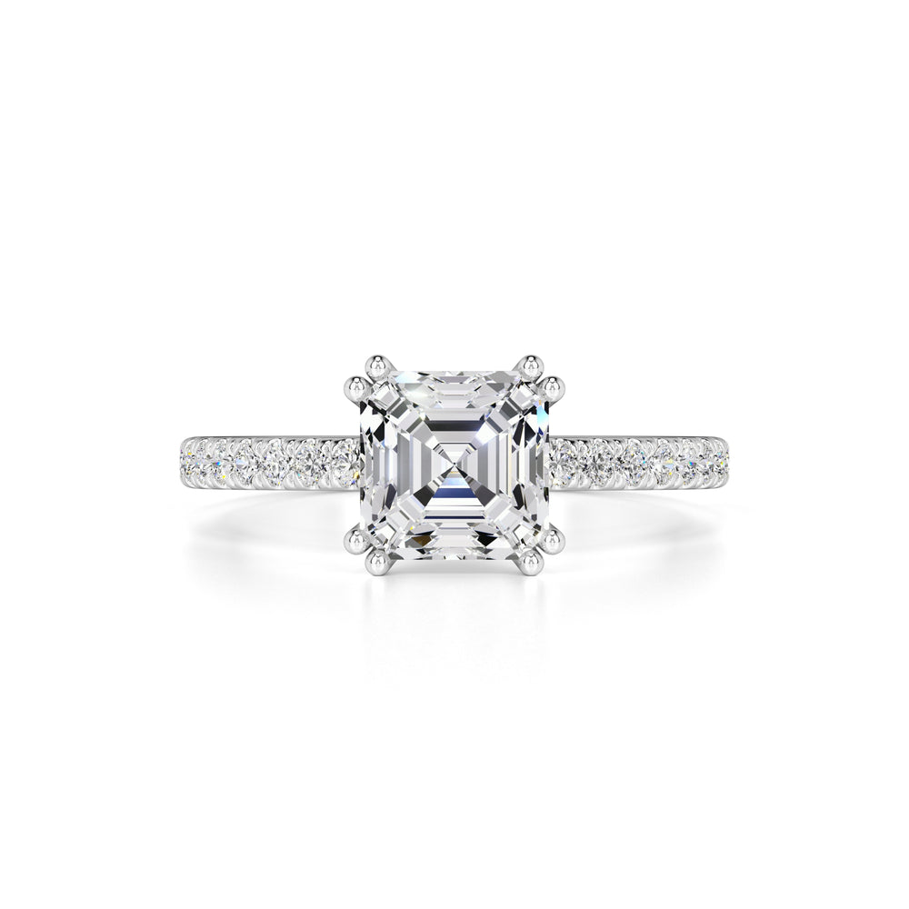 Marissa Moissanite & Lab Grown Diamond Ring | White Gold | 1