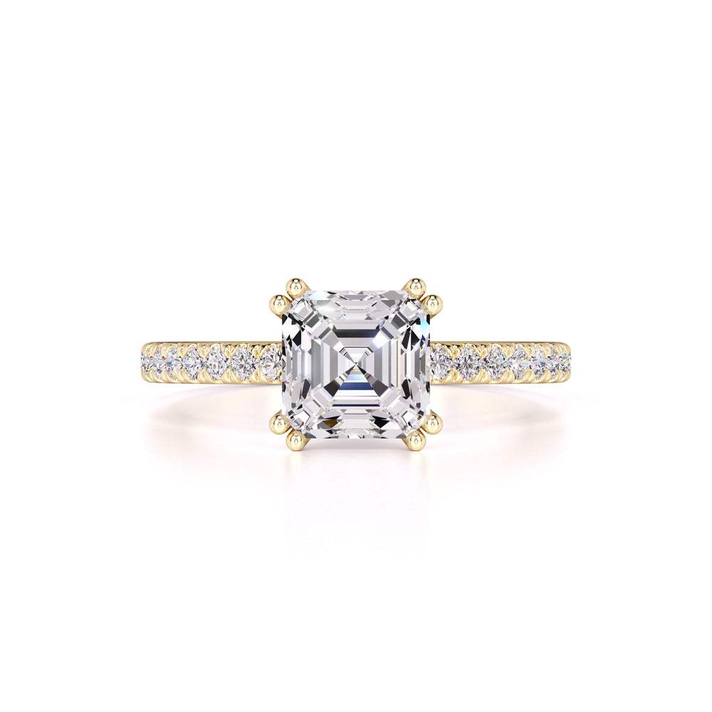 Marissa Moissanite & Lab Grown Diamond Ring | Yellow Gold | 1