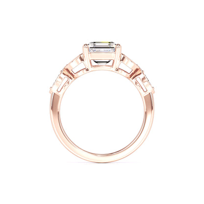 Madilyn Moissanite & Lab Grown Diamond Ring | Rose Gold | 4