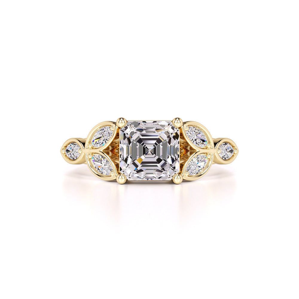 Madilyn Moissanite & Lab Grown Diamond Ring | Yellow Gold | 1