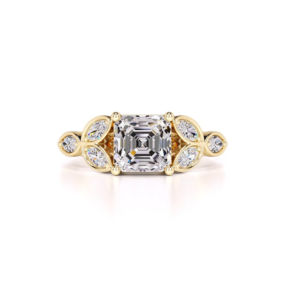 Madilyn Moissanite & Lab Grown Diamond Ring | Yellow Gold | 1