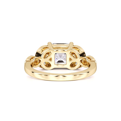 Madilyn Moissanite & Lab Grown Diamond Ring | Yellow Gold | 3
