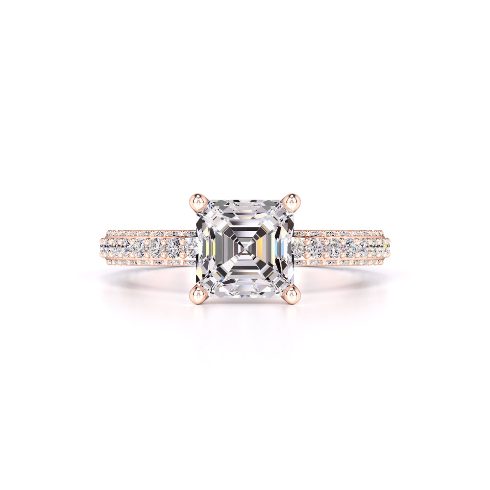 Elle Moissanite & Lab Grown Diamond Ring | Rose Gold | 1