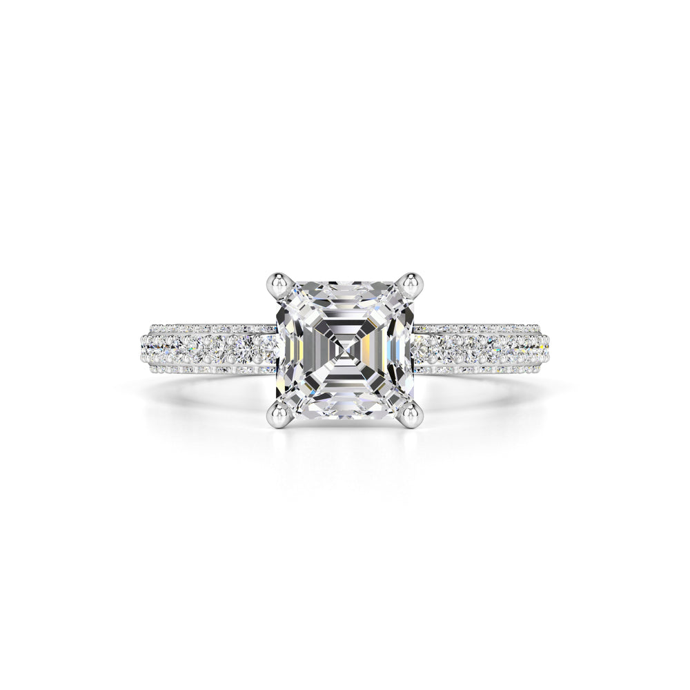 Elle Moissanite & Lab Grown Diamond Ring | White Gold | 1