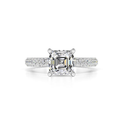 Elle Moissanite & Lab Grown Diamond Ring | White Gold | 1