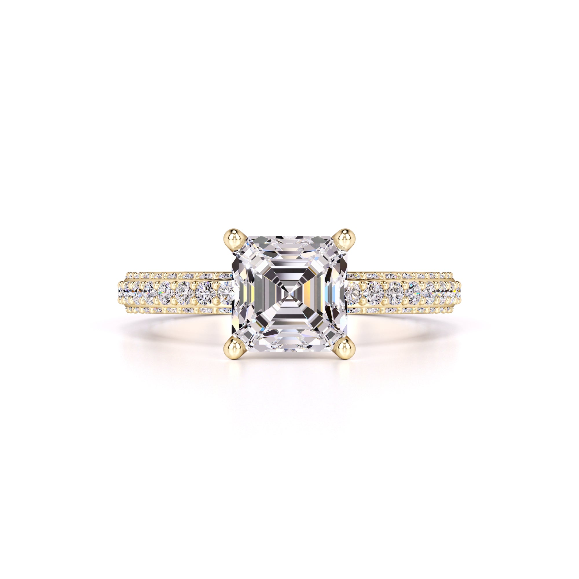 Elle Moissanite & Lab Grown Diamond Ring | Yellow Gold | 1