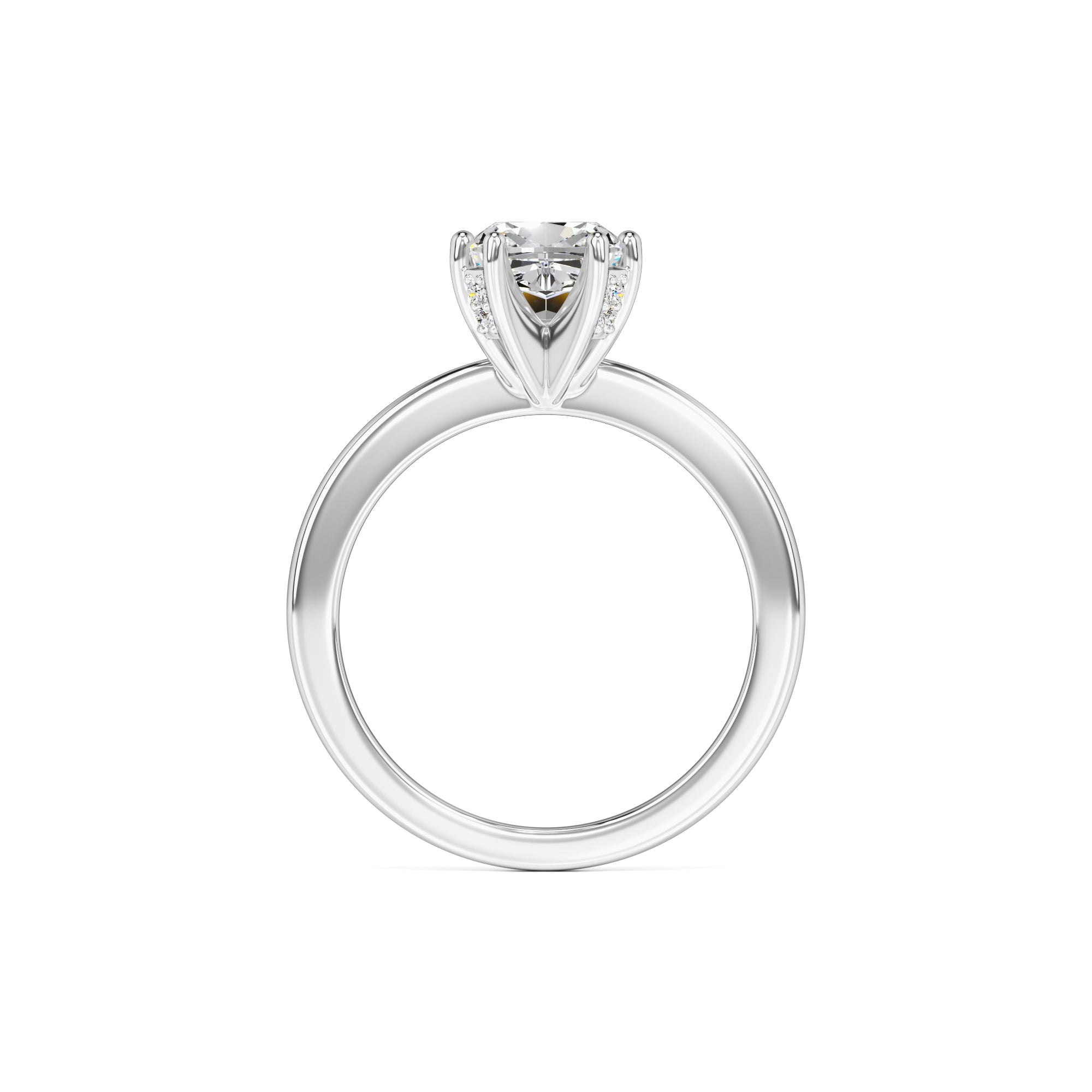 Holly Moissanite & Lab Grown Diamond Ring | White Gold | 4