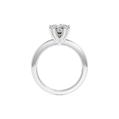 Holly Moissanite & Lab Grown Diamond Ring | White Gold | 4