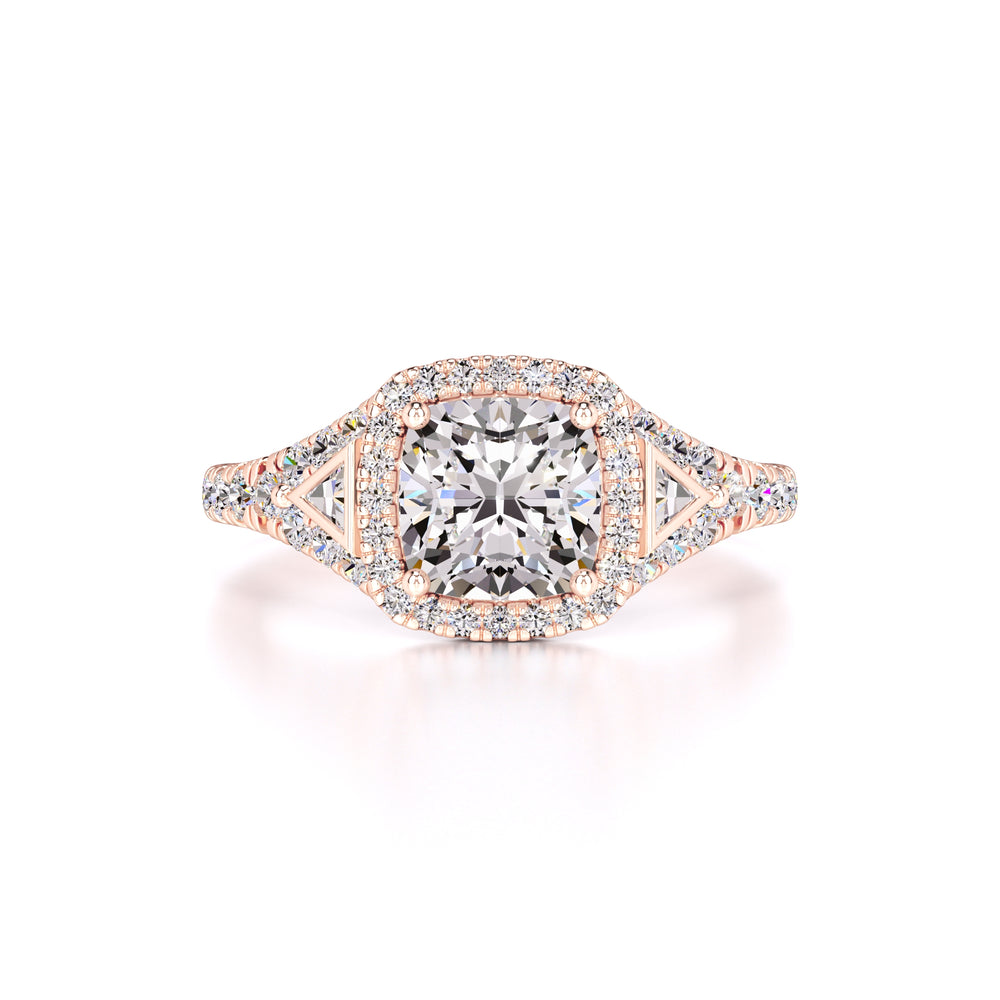Sloane Moissanite & Lab Grown Diamond Ring | Rose Gold | 1