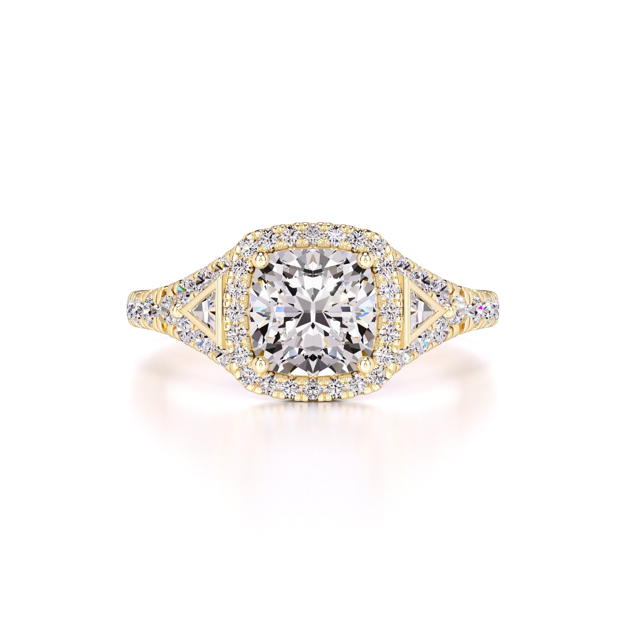 Sloane Moissanite & Lab Grown Diamond Ring | Yellow Gold | 1