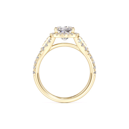 Sloane Moissanite & Lab Grown Diamond Ring | Yellow Gold | 4