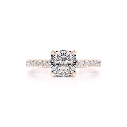 Elise Moissanite & Lab Grown Diamond Ring | Rose Gold | 1
