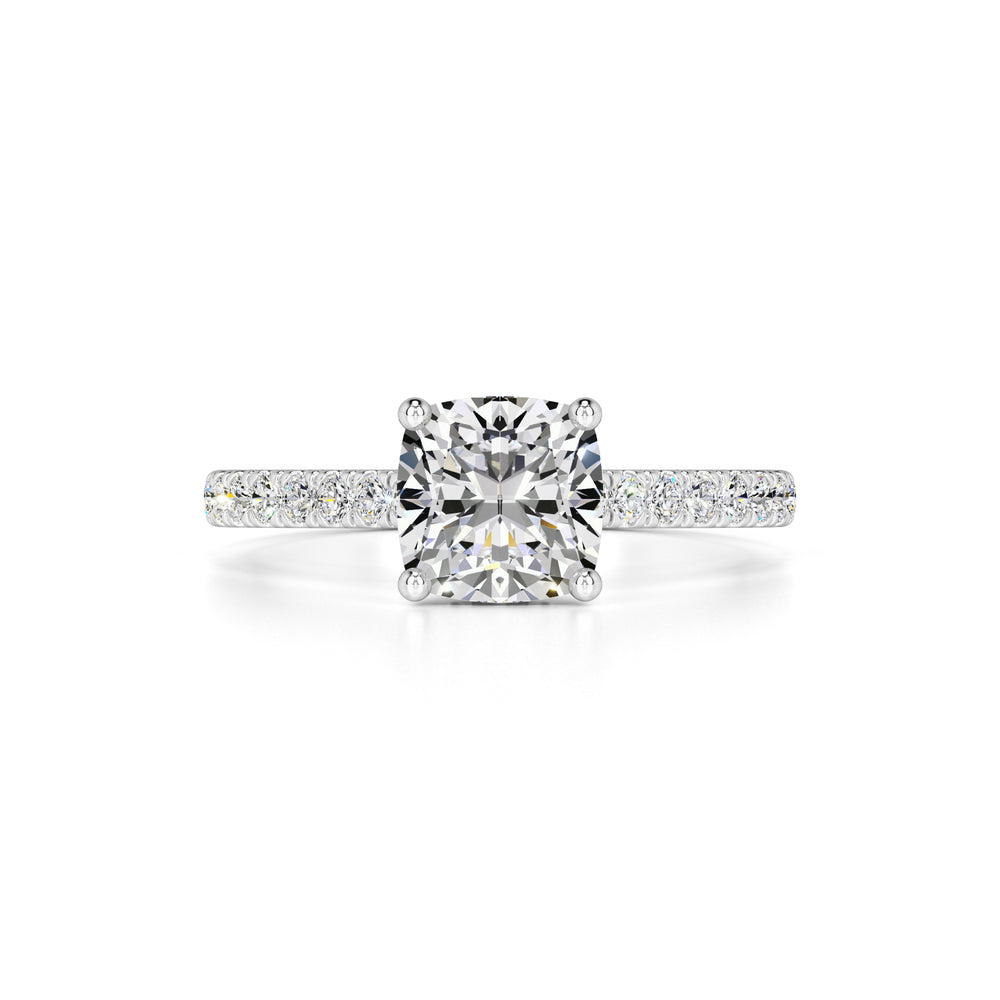 Elise Moissanite & Lab Grown Diamond Ring | White Gold | 1