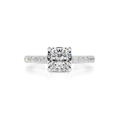 Elise Moissanite & Lab Grown Diamond Ring | White Gold | 1