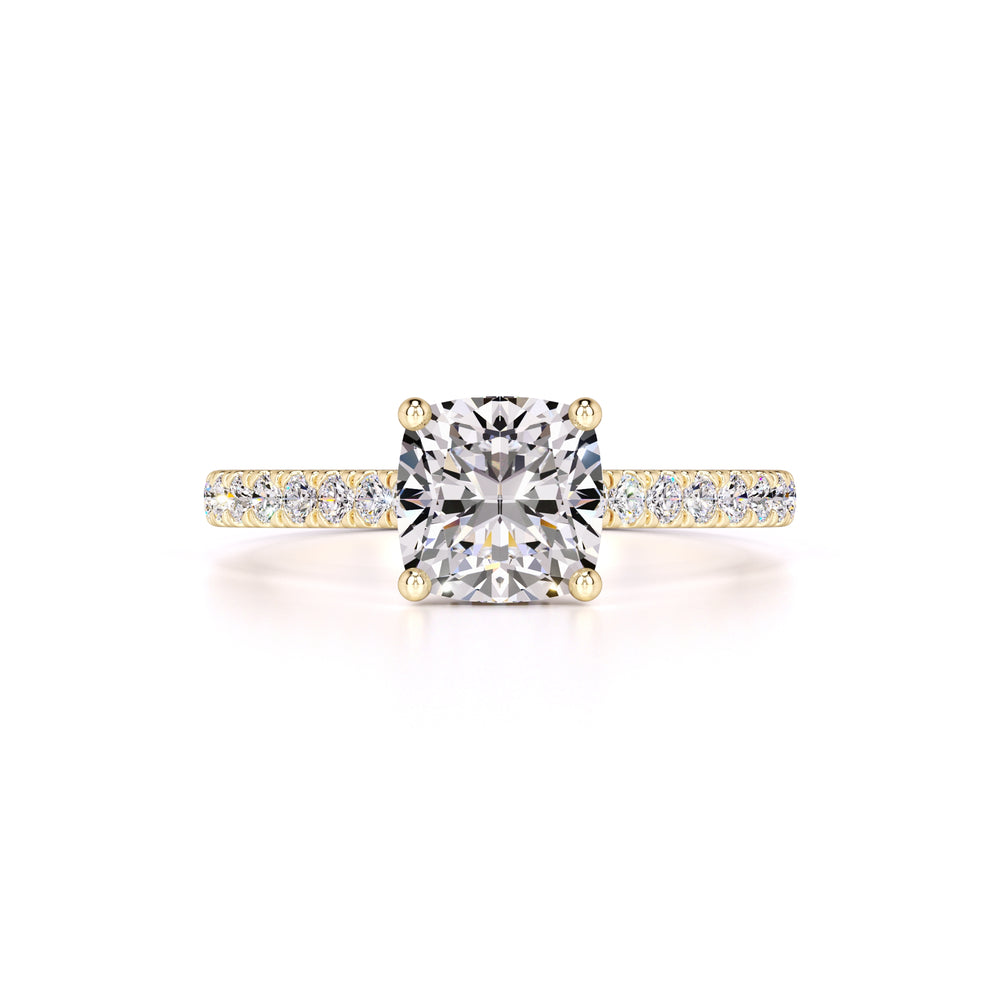Elise Moissanite & Lab Grown Diamond Ring | Yellow Gold | 1