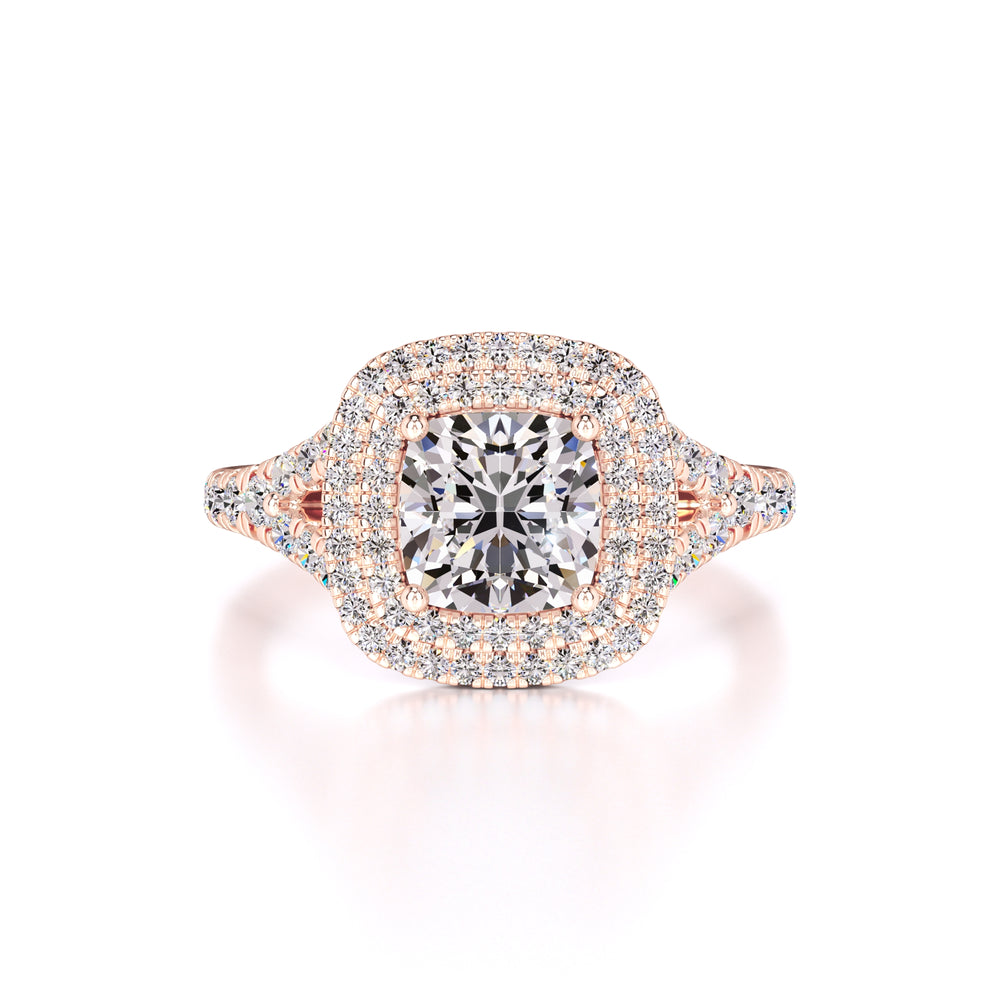 Vera Moissanite & Lab Grown Diamond Ring | Rose Gold | 1