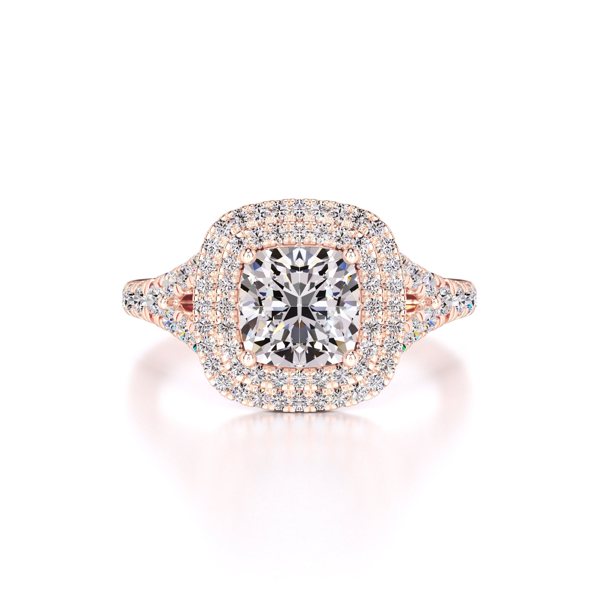 Vera Moissanite & Lab Grown Diamond Ring | Rose Gold | 1