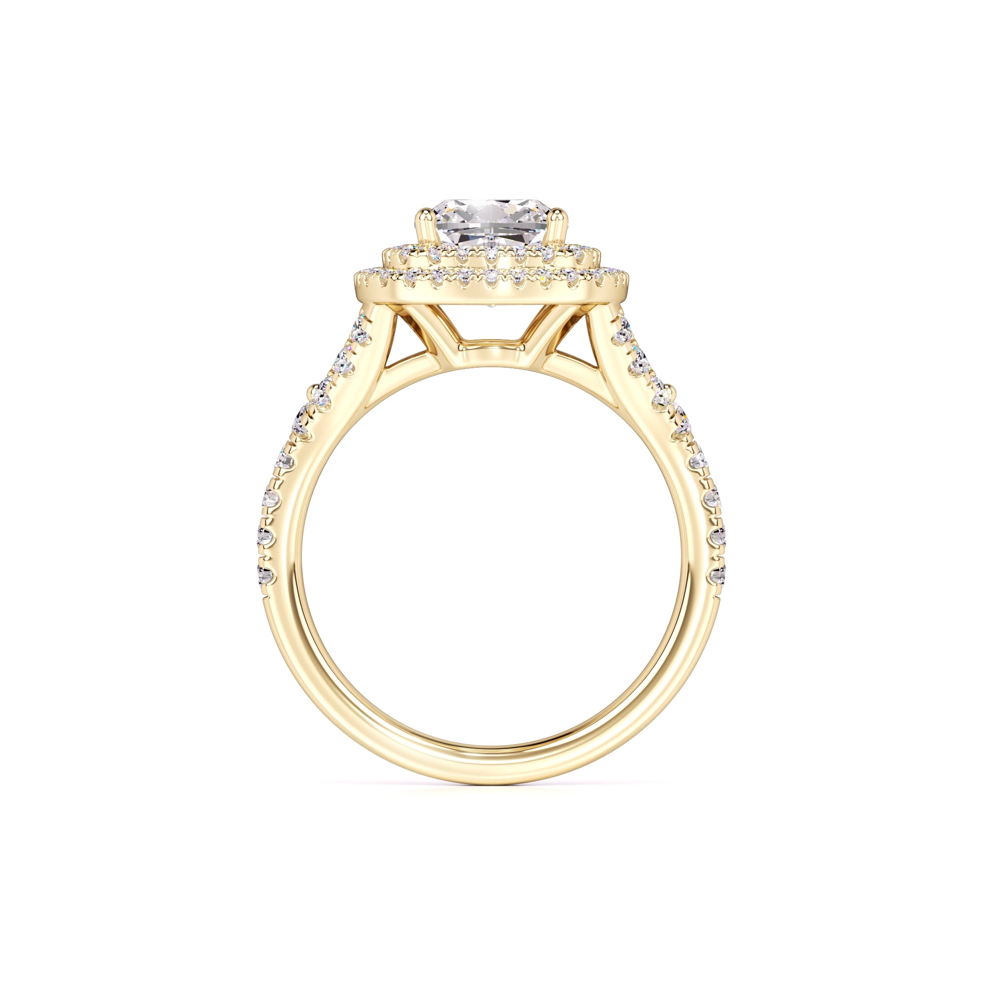 Vera Moissanite & Lab Grown Diamond Ring | Yellow Gold | 4