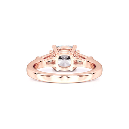 Giselle Moissanite & Lab Grown Diamond Ring | Rose Gold | 3