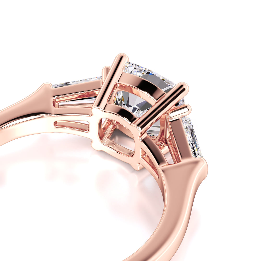 Giselle Moissanite & Lab Grown Diamond Ring | Rose Gold | 2