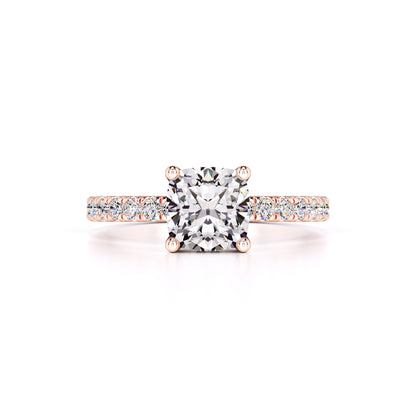 Eliza Moissanite & Lab Grown Diamond Ring | Rose Gold | 1